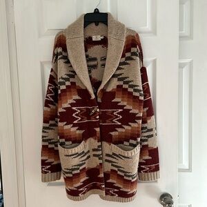 Ladies Faherty sweater cardigan in size small